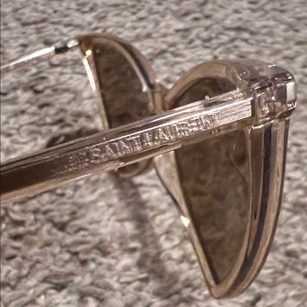 Saint Laurent Women's Sunglasses - Clear Nude Frames & Brown Lens - Picture 6 of 10